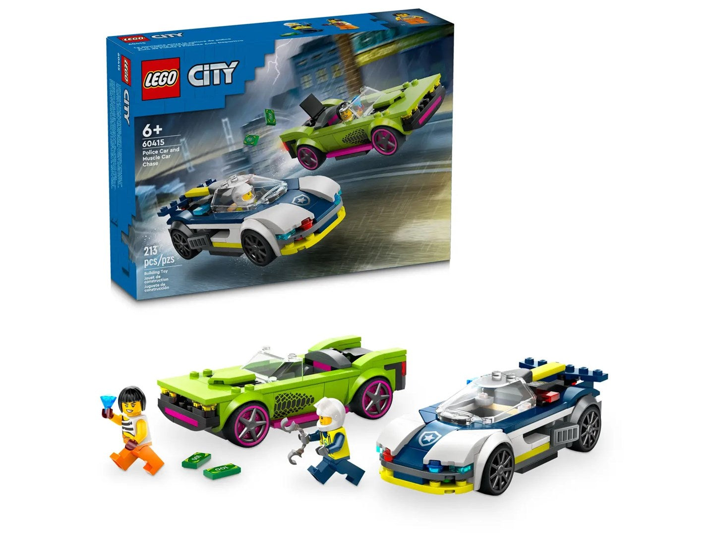 LEGO CITY Police Car and Muscle Car Chase Playset 60415