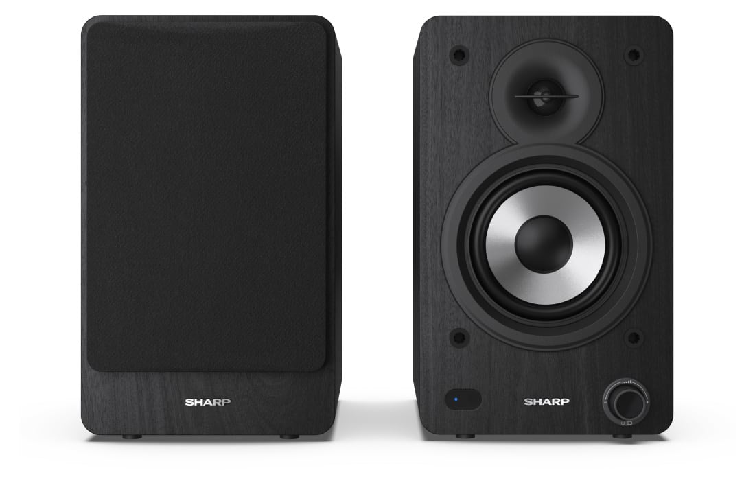 Sharp Bookshelf Speakers 2-way Black Wired & Wireless 60 W