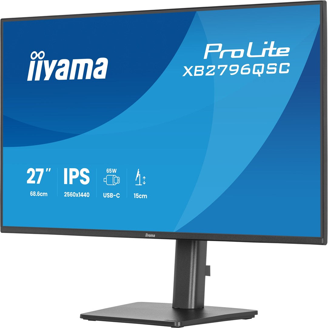 IIYAMA ProLite XB2796QSC-B1 27" Quad HD Monitor 2560x1440 75Hz IPS Black