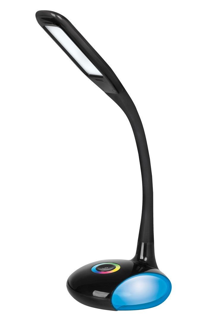 Activejet LED Desk Lamp VENUS BLACK RGB Base - 5W, Adjustable Color, Modern Design