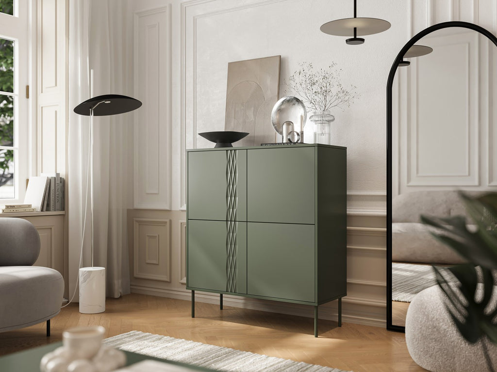 Cama TRESSE Chest of Drawers 4D 100x40x110 Matte Green
