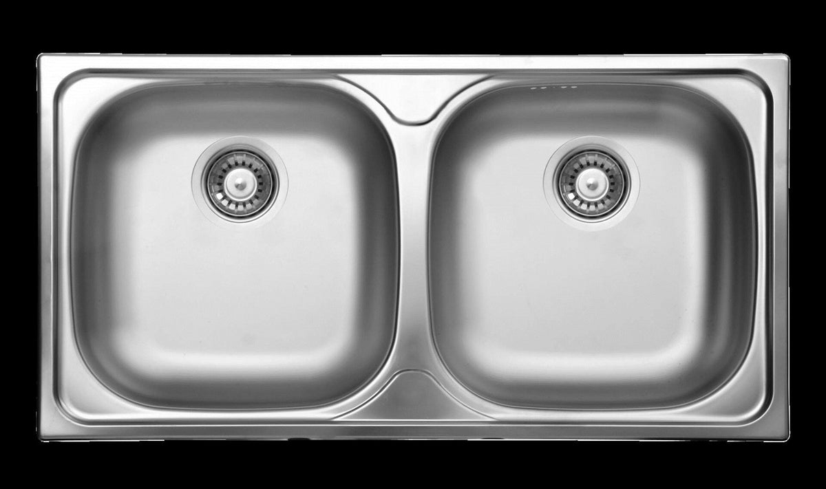 Deante Xylo 2-Bowl Steel Sink 78x43.5 cm Satin Finish