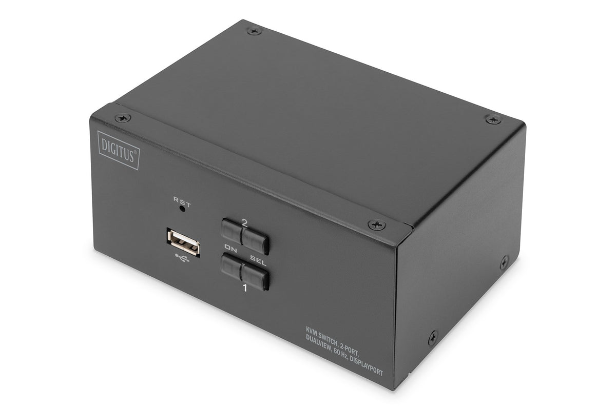 DIGITUS DS-12862 - KVM/Audio/USB Switch - 2 Ports - Desktop