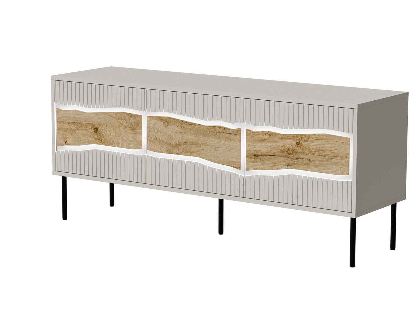 Cama INSERTO 3D TV Cabinet 143.5x40x61.5 Cashmere + LED