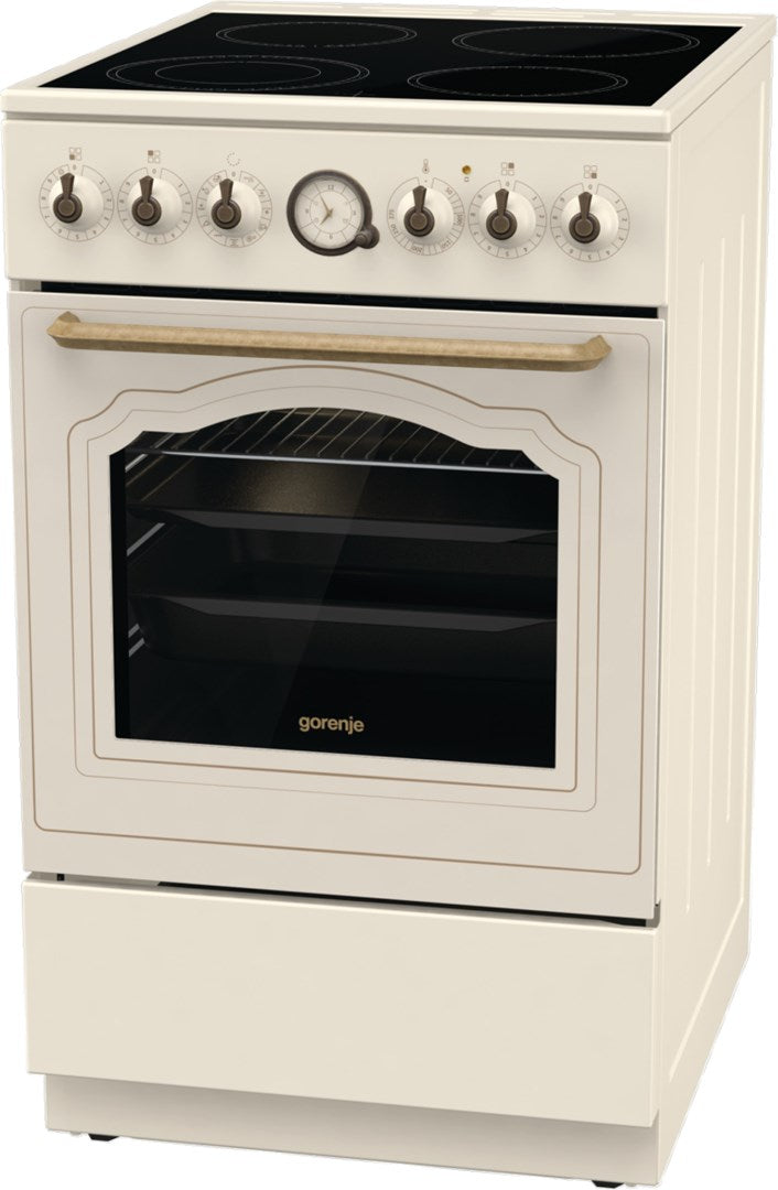 Gorenje GECS5B70CLI Freestanding Cooker Electric Ceramic Hob Beige Energy Class A