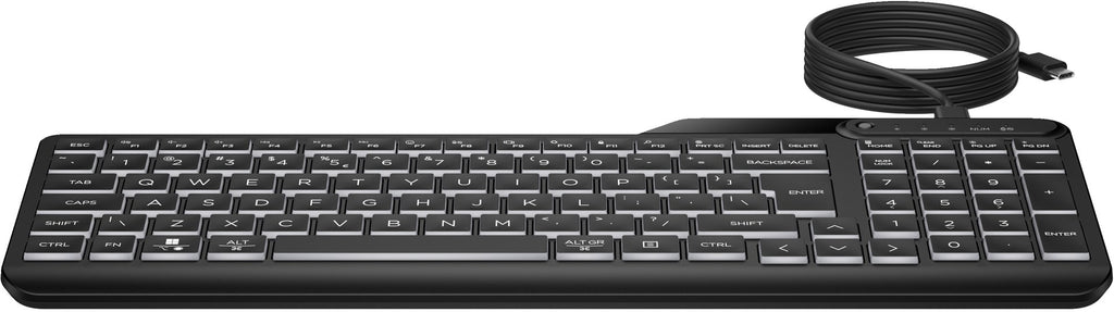 HP 405 - Tastatur - Multi-Device - 65% - compact - hinterleuchtet - USB - QWERTY - International Englisch - black (7N7C1AA#ABB)