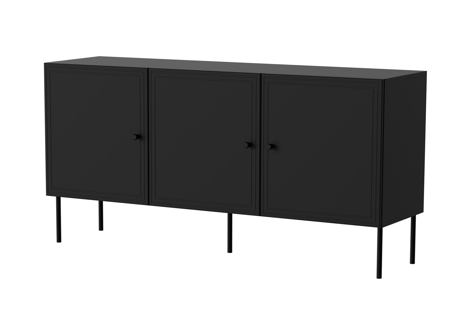 Cama 3D Chest of Drawers PALAZZO BIS 151 x 40 x 75 cm Matte Black 151x40x75