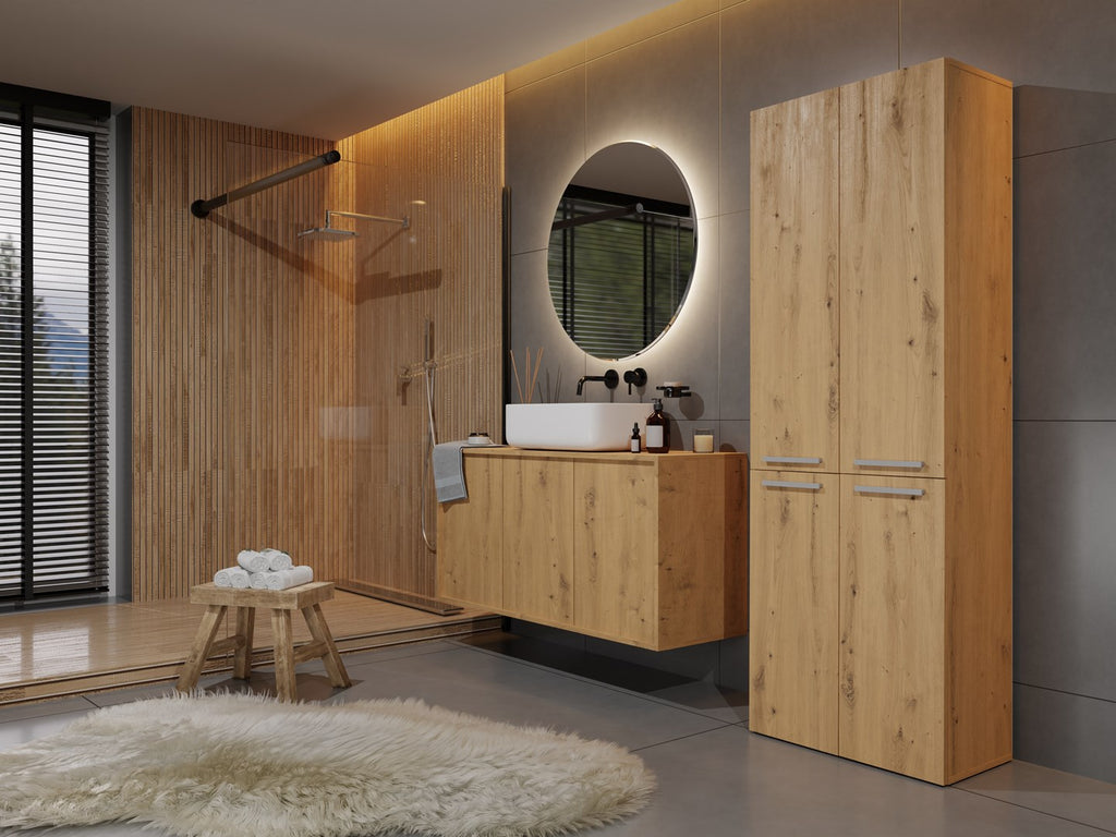 Topeshop NEL DD 1K Bathroom Storage Cabinet Artisan Oak