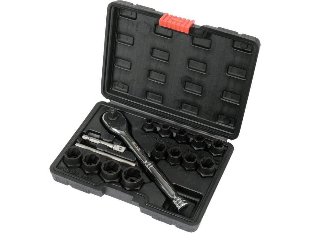 Yato YT-05897 - Screw/Bolt Extractor Set - 16 Pieces