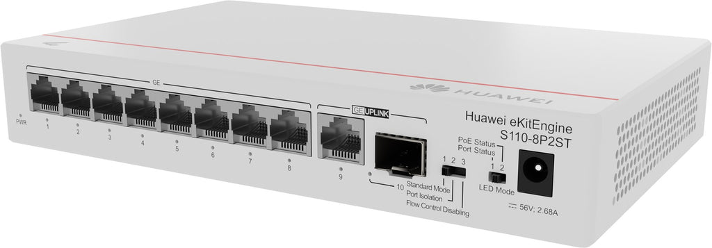 Huawei CloudEngine S110-8P2ST Power over Ethernet (PoE)