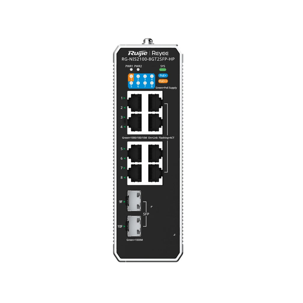 Ruijie Networks RG-NIS2100 Managed L2 Gigabit Ethernet (10/100/1000) Power over Ethernet (PoE) Black  Stainless steel