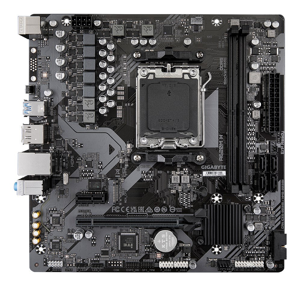 Gigabyte A620M H - Motherboard - Micro ATX - Socket AM5 - AMD A620 Chipset - Model A620M H
