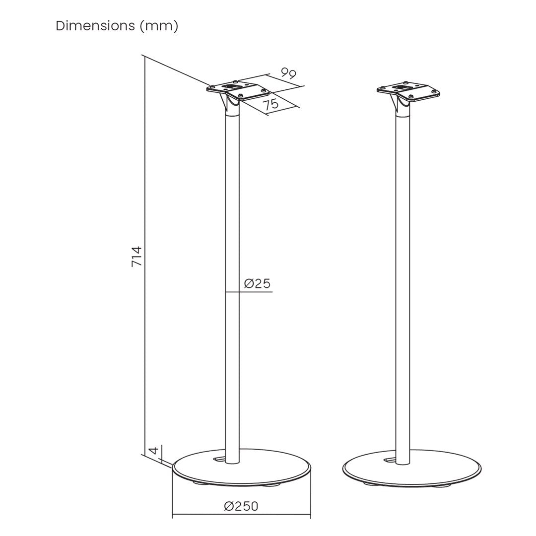 Maclean Floor Stands for Sonos® ERA 300 - 2 Pack - 383511