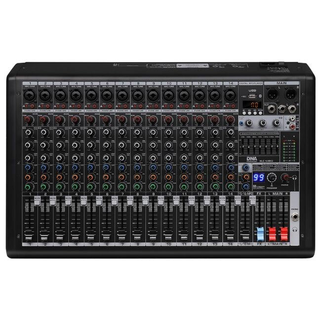 DNA PROFESSIONAL Analog Sound Mixer 14 Channels 5556 g 475 mm x 618 mm x 159 mm