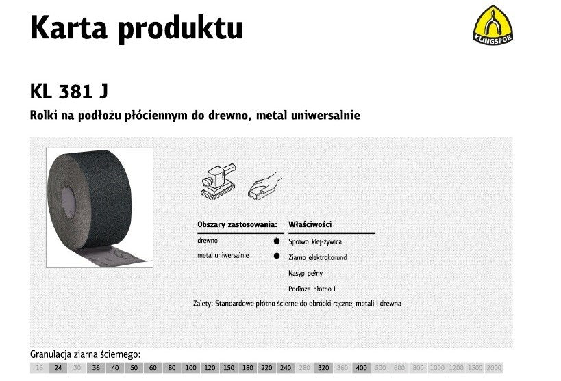K.CANVAS ROLL 150mm 180 KL381J (50mb)