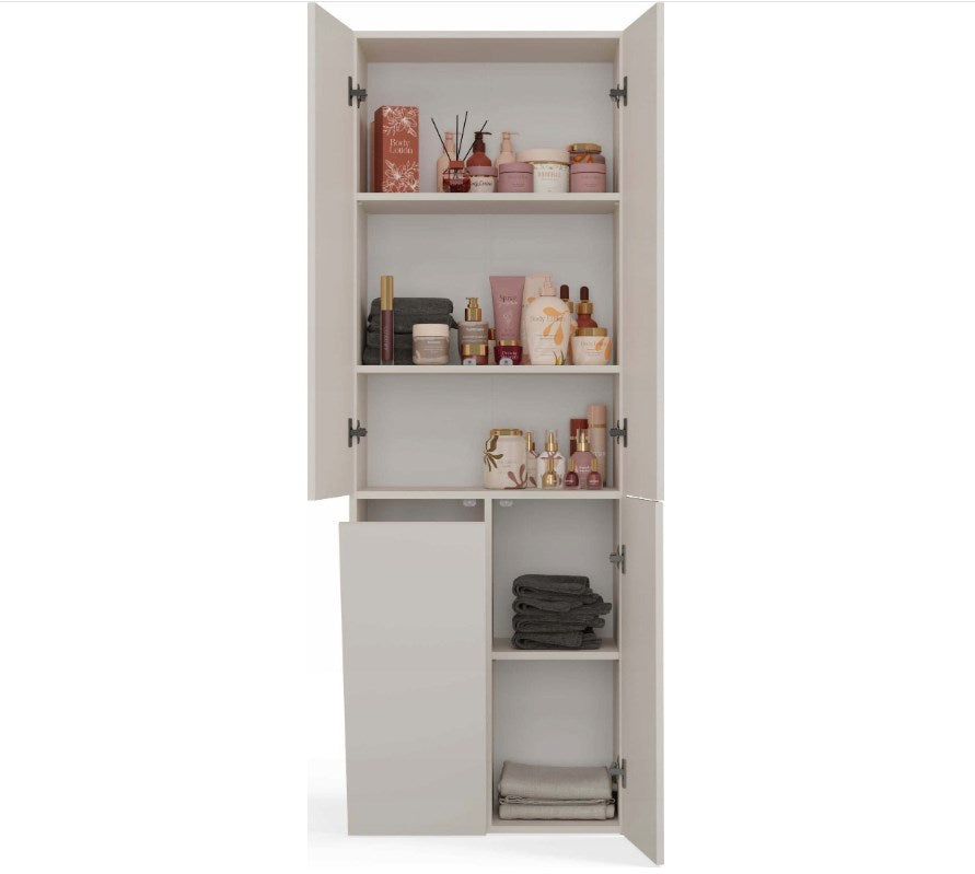 NEL DD 1K Bathroom Cabinet Cashmere Color 60x30x174 cm