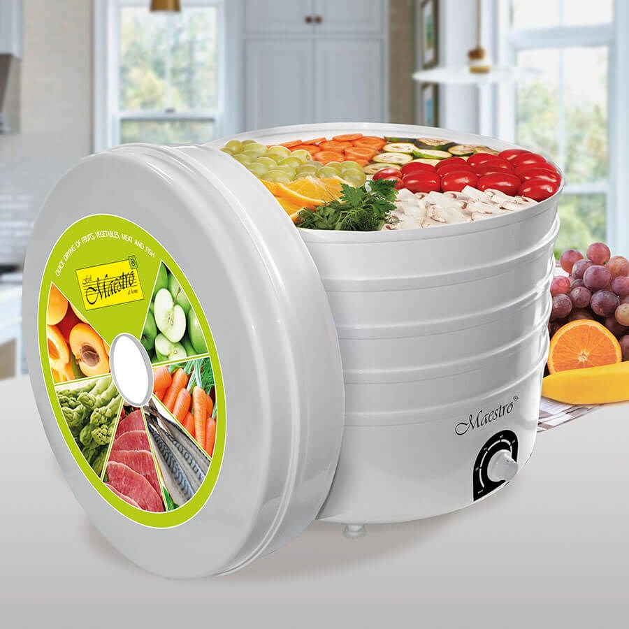 Maestro Food Dehydrator 520 W for Mushrooms, Vegetables, and Fruits MR-766