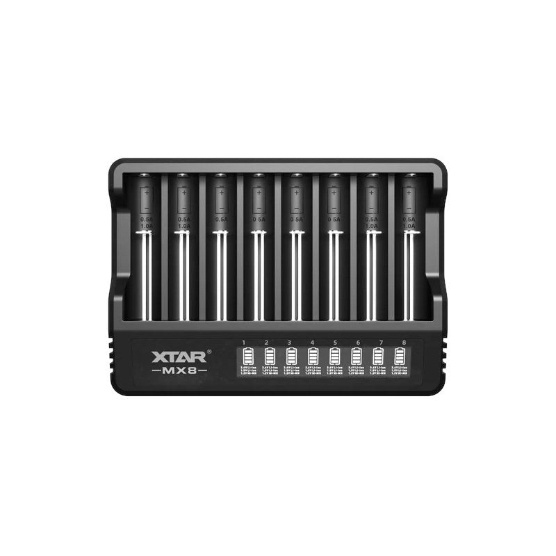 Battery charger Li-ion 3 6V / 3 7V / 1 5V and 1 2V Ni-MH XTAR MX8