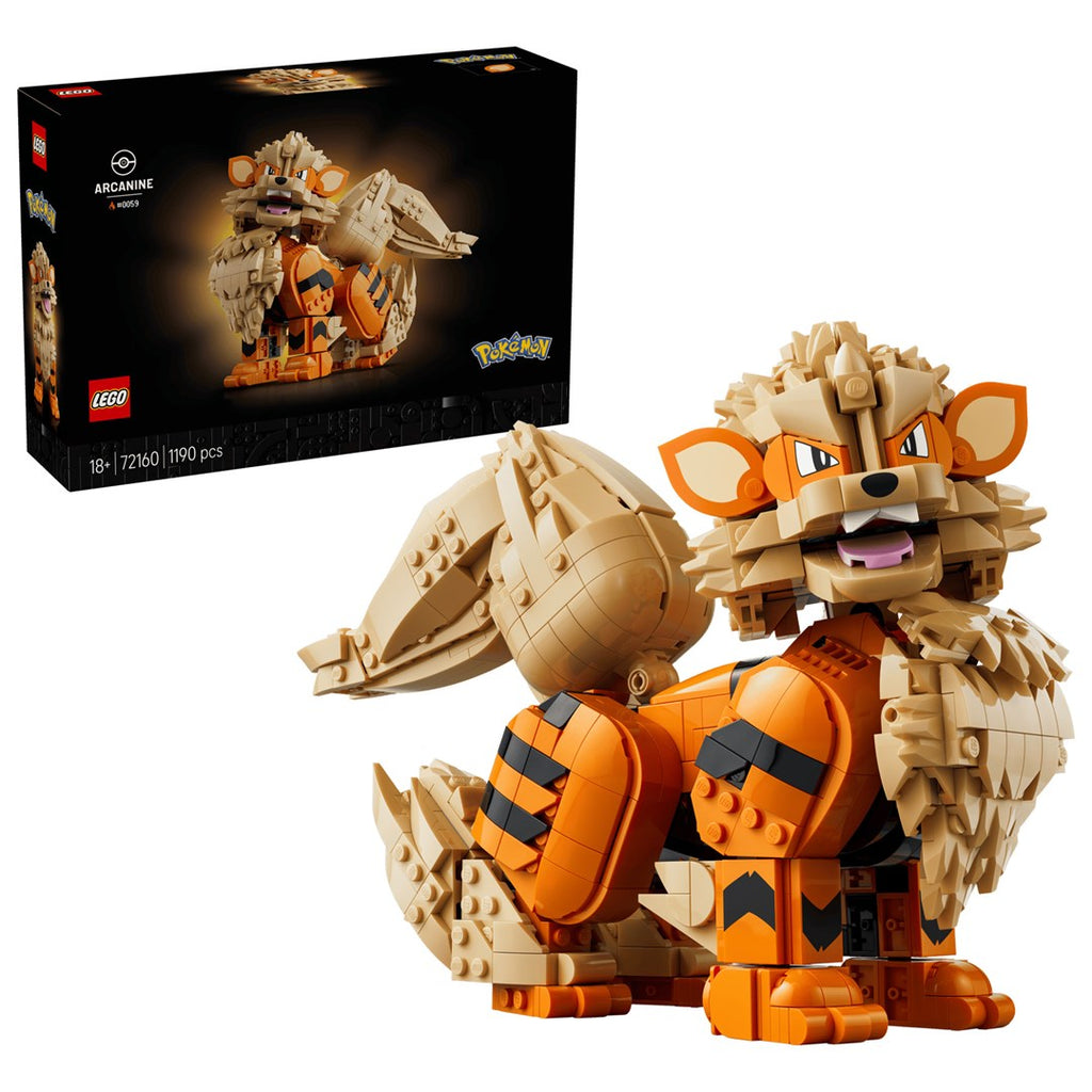 LEGO POKÉMON Arcanine Building Set, 1190 Elements, Model 72160