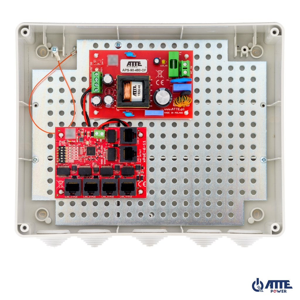 Set for 5 IP Cameras with PoE Switch 5P+1UP ATTE IP-5-11-L3