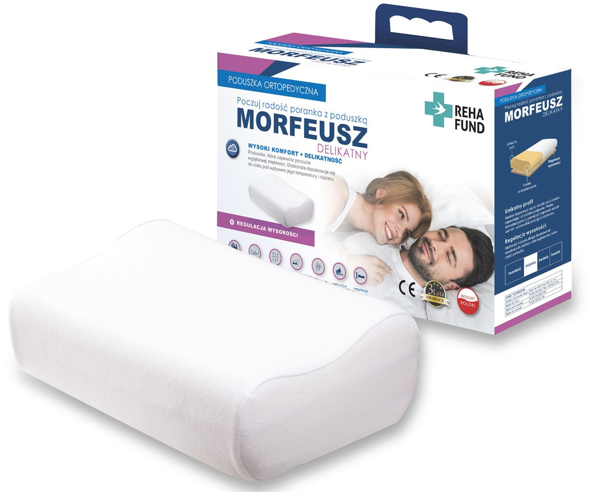 REHA FUND Orthopedic Pillow Morfeusz Delikatny 300 mm Length, 140 mm Width, 470 mm Height, 960 g Weight, Model 664/F