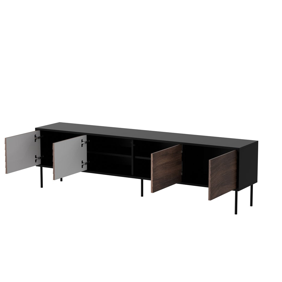 Cama CORTINA 4D TV Cabinet 200x40x55 Black/Walnut