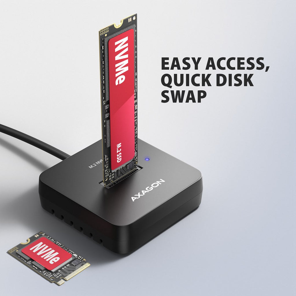 Axagon ADSA-M2C11L USB-C 10Gbps M.2 NVMe SSD Docking Station