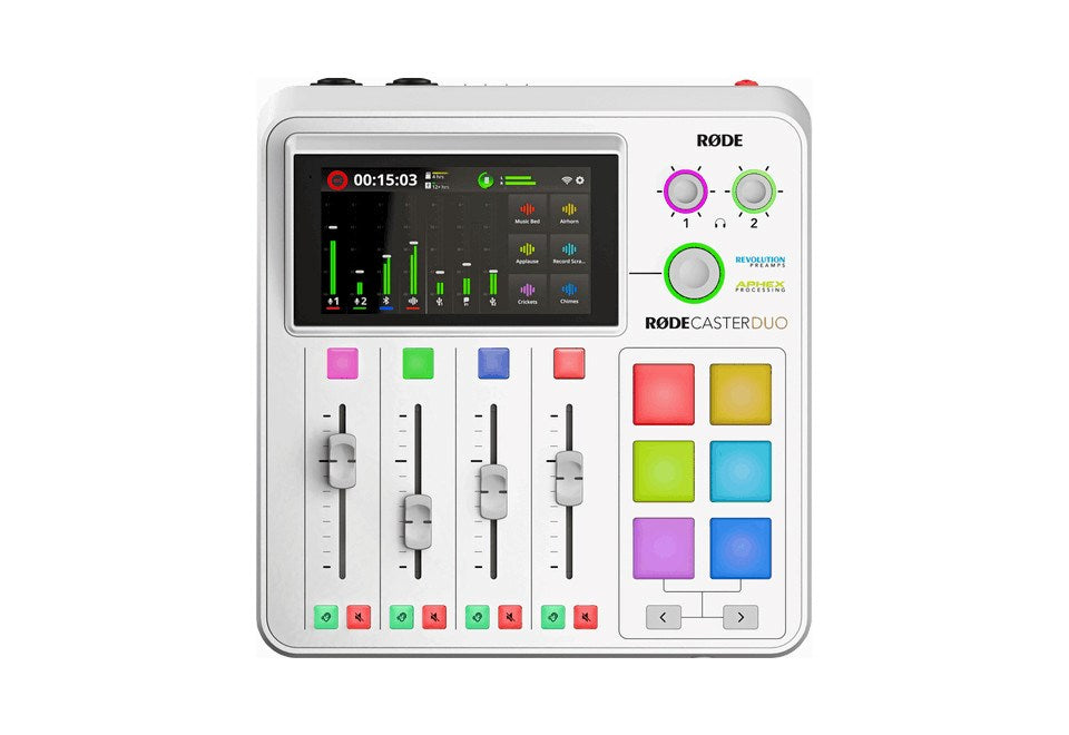 RODECaster Duo White Podcast production studio Music production station  white