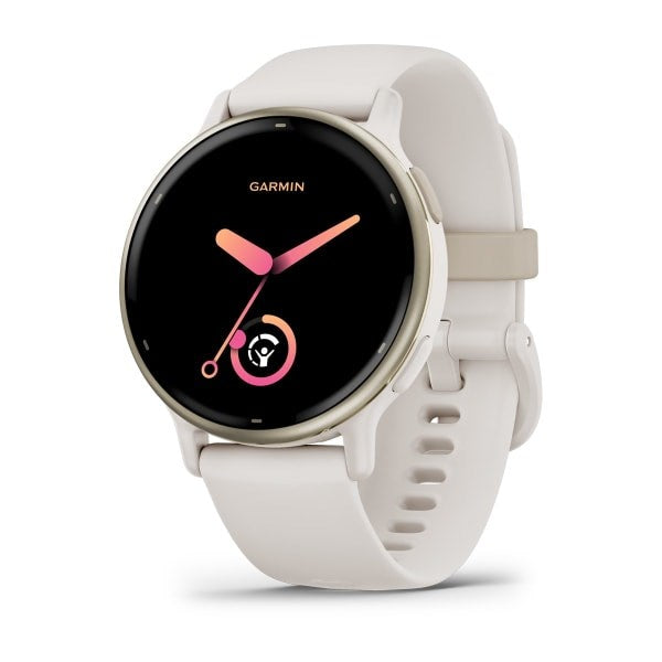 Garmin vívoactive 5 - Ivory - intelligente Uhr mit Band - Silikon - Handgelenkgröße: 125-190 mm - Anzeige 3,04 cm (1,2") - 4GB - Bluetooth, ANT+, Wi-Fi - 26 g (010-02862-11)