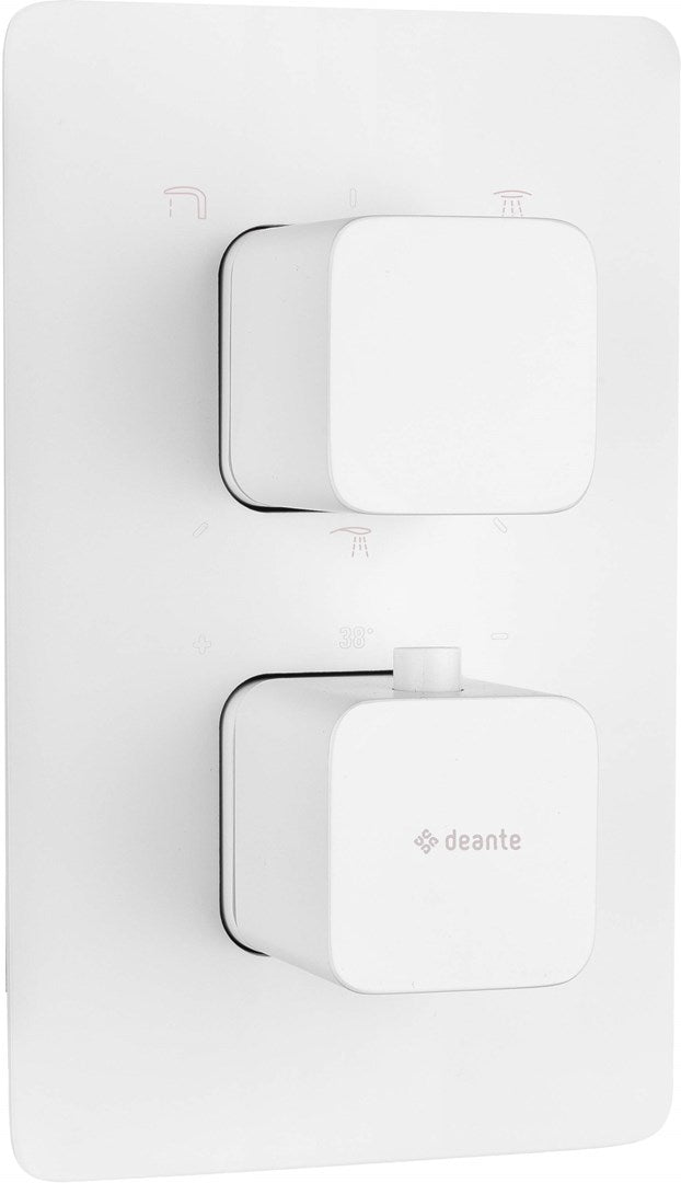 Deante Thermostatic Shower Mixer White Concealed 19 x 11.8 cm BXYAECT