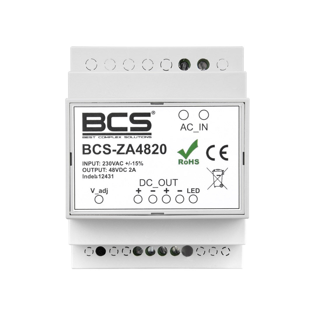 BCS BCS-ZA4820 Power Supply for CCTV 3075 g 135x390x440mm