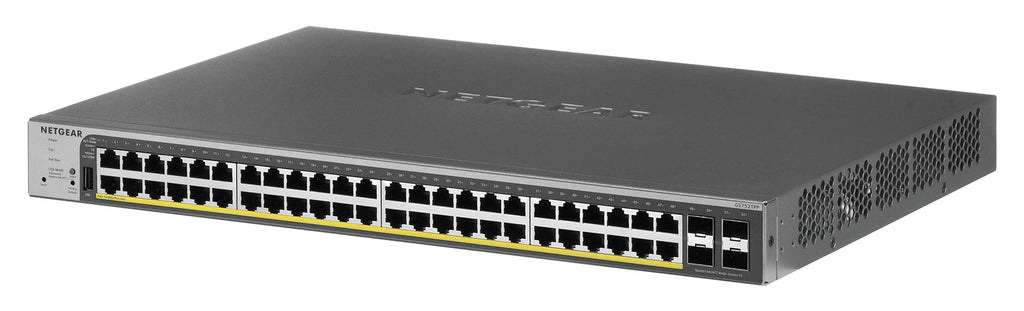 NETGEAR Smart GS752TPP - V3 - Switch - L3 Lite - Smart - 48 x 10/100/1000 (PoE+) + 4 x Gigabit SFP - an Rack montierbar - PoE+ (760 W) (GS752TPP-300EUS)