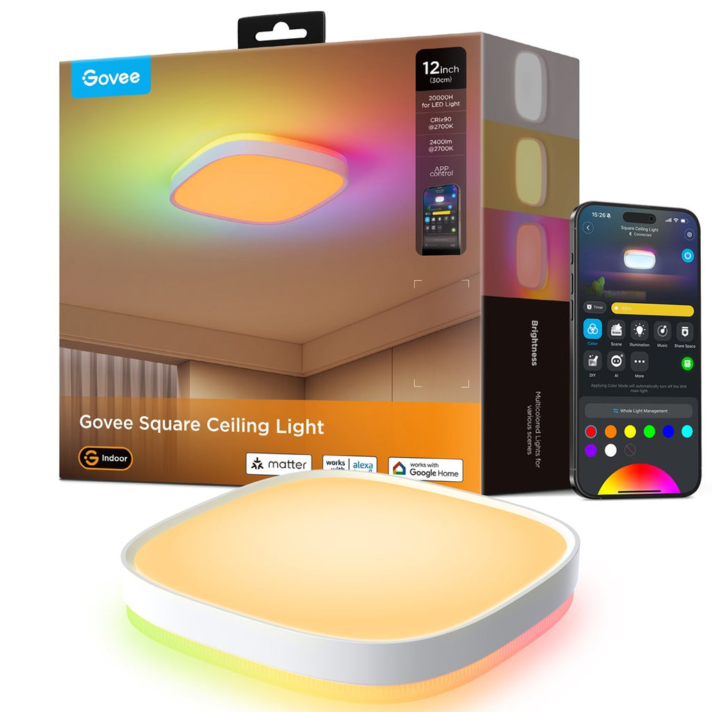 Govee Smart Ceiling Light 30 cm RGBWW + RGBIC Wi-Fi/Bluetooth 28W
