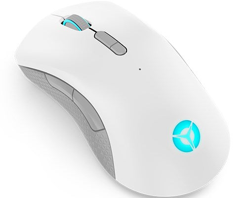 Lenovo Legion M600 Gaming Mouse - Maus - ergonomisch - rechts- und linkshändig - optisch - 9 Tasten - kabellos, kabelgebunden - 2,4 GHz, USB2.0, Bluetooth 5,0 - black (Gestell), Stingray (Oberseite) - retail - CRU (GY51C96033)