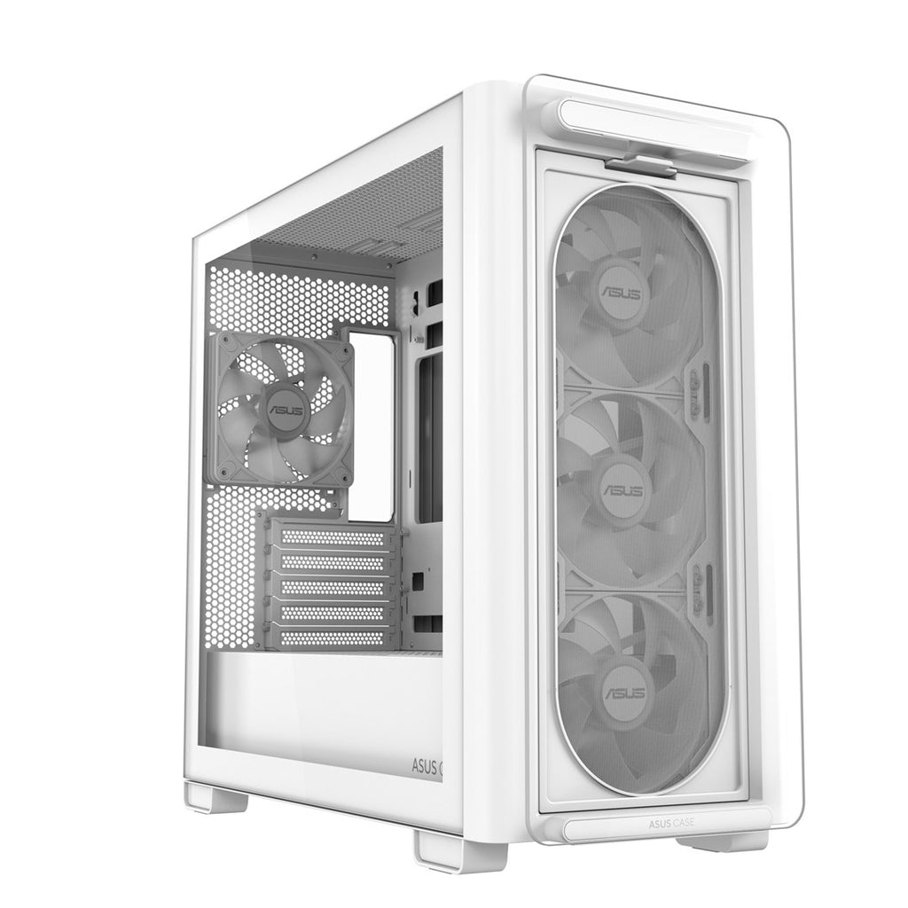 ASUS A23 PLUS - Micro ATX Case - Tempered Glass Side Panel - No Power Supply - White 90DC00K3-B19010