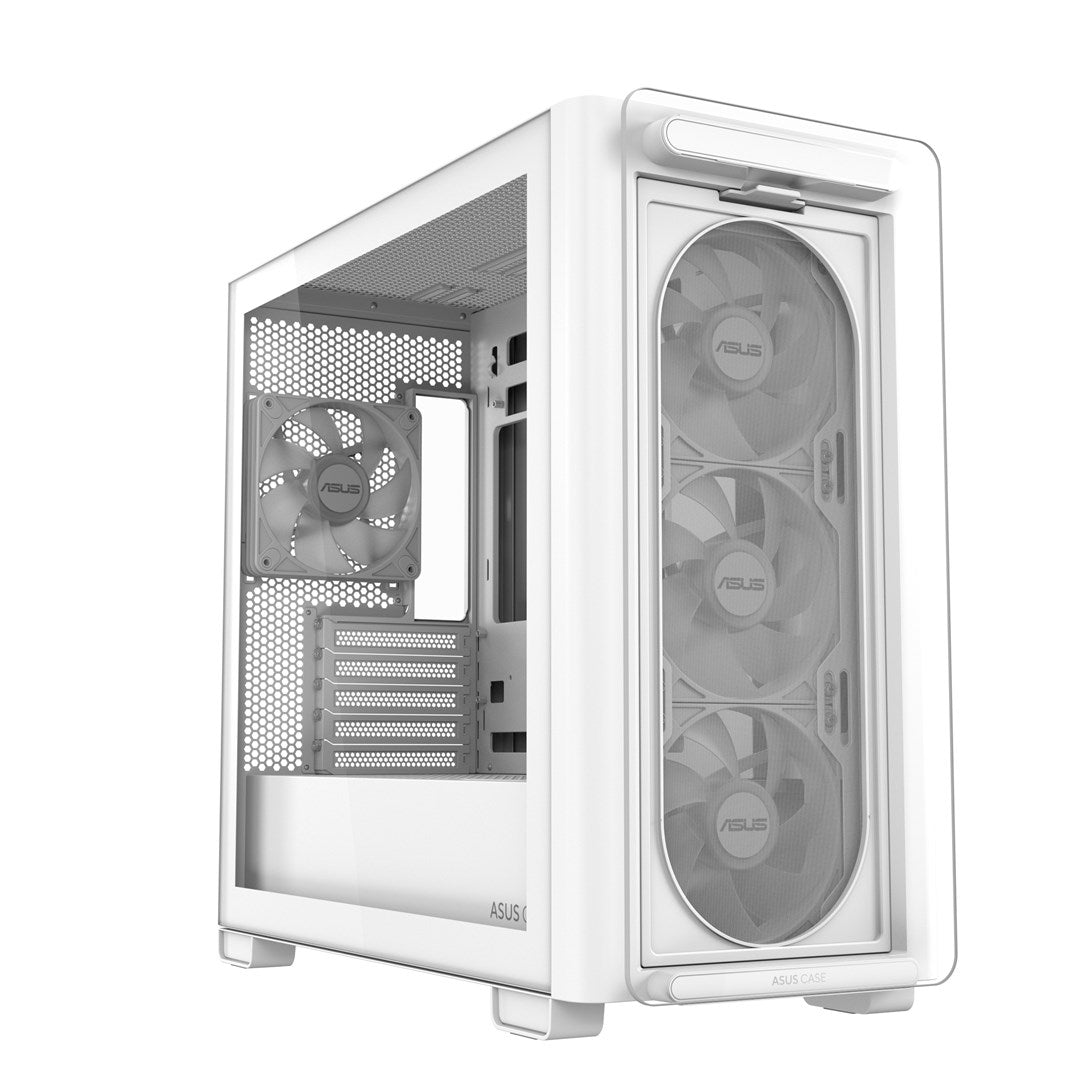 ASUS A23 PLUS - Micro ATX Case - Tempered Glass Side Panel - No Power Supply - White 90DC00K3-B19010