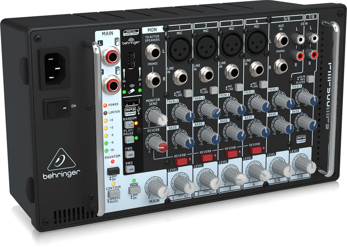 Behringer PMP500MP3 Audio Mixer 8 Channels Black