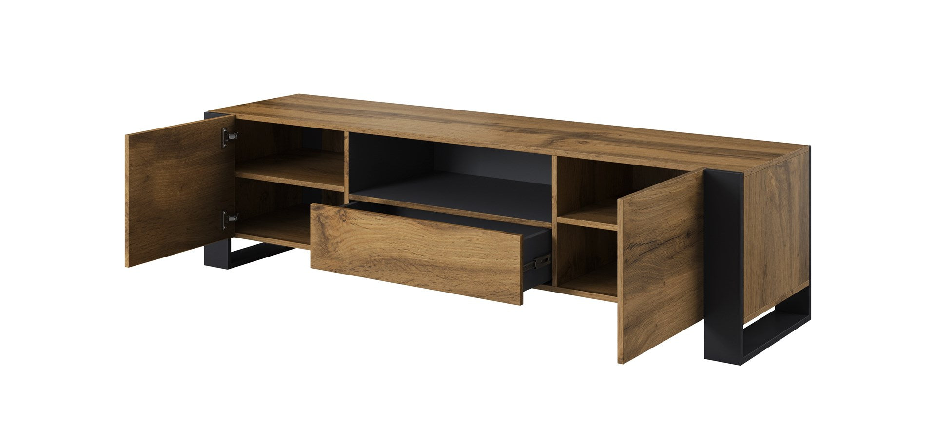 Cama TV Stand WOOD 180 cm Wotan/Anthracite