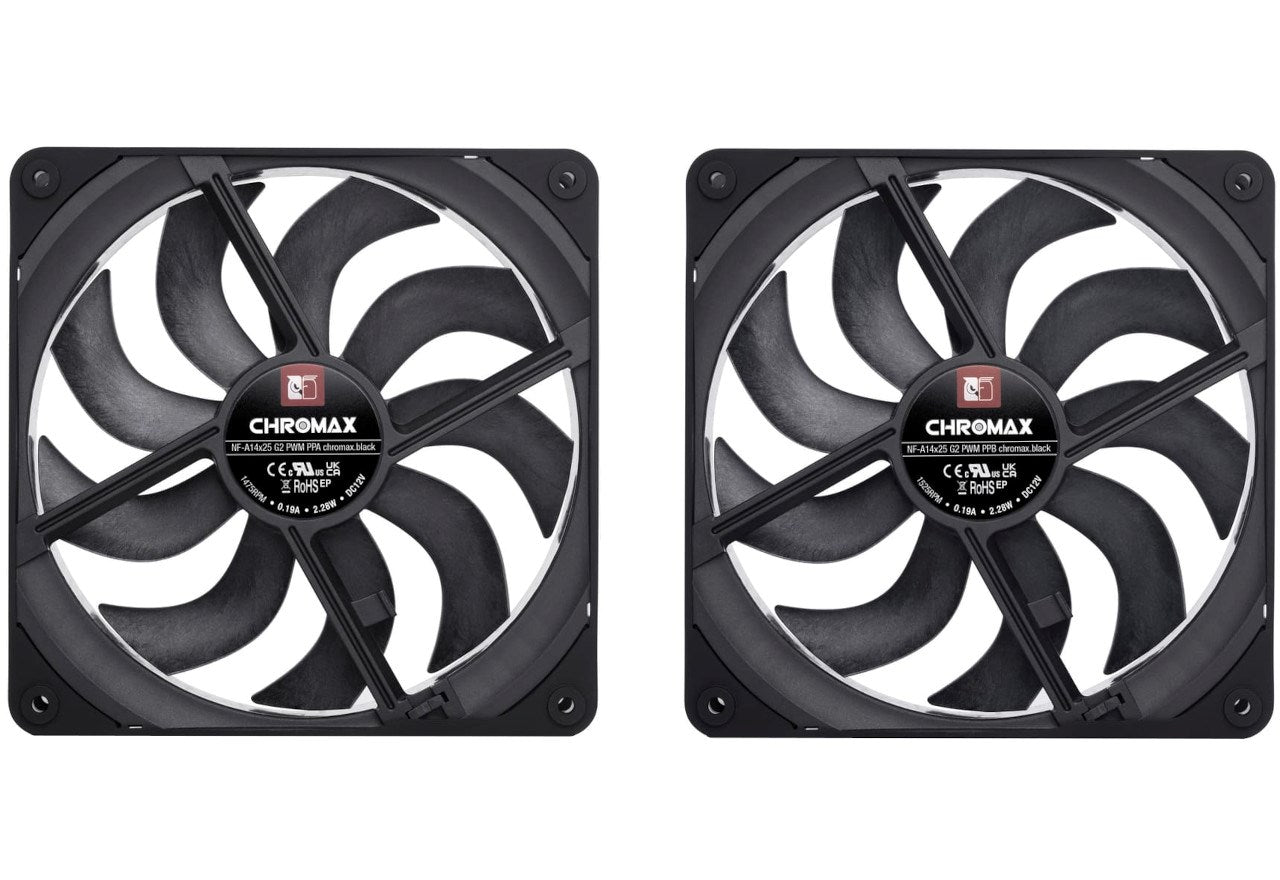 Noctua NF-A14x25 G2 PWM Sx2-PP 140 mm Dual Fan Set 140x25-mm