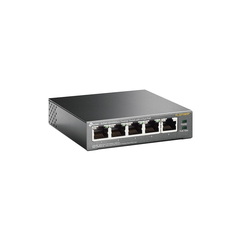 TP-LINK TL-SF1005P Unmanaged Fast Ethernet PoE Network Switch Black