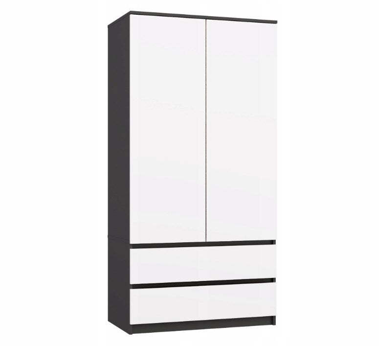 Malwa SS-90 Wardrobe - Anthracite/White