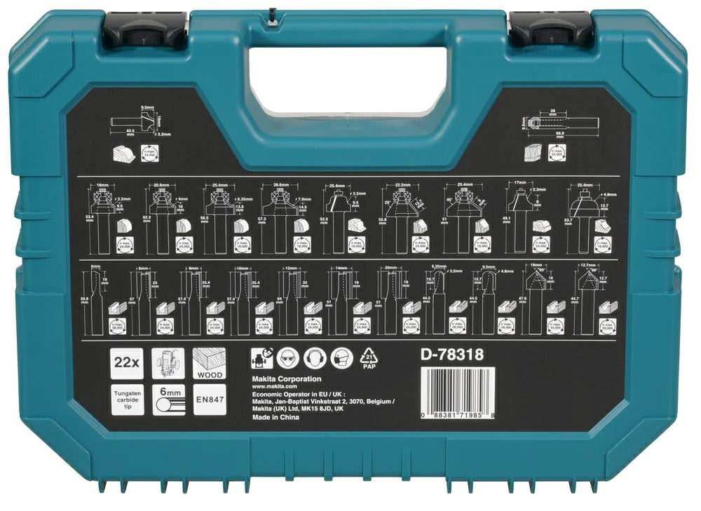 MAKITA Drill Bit Set 22pcs 6 mm Universal