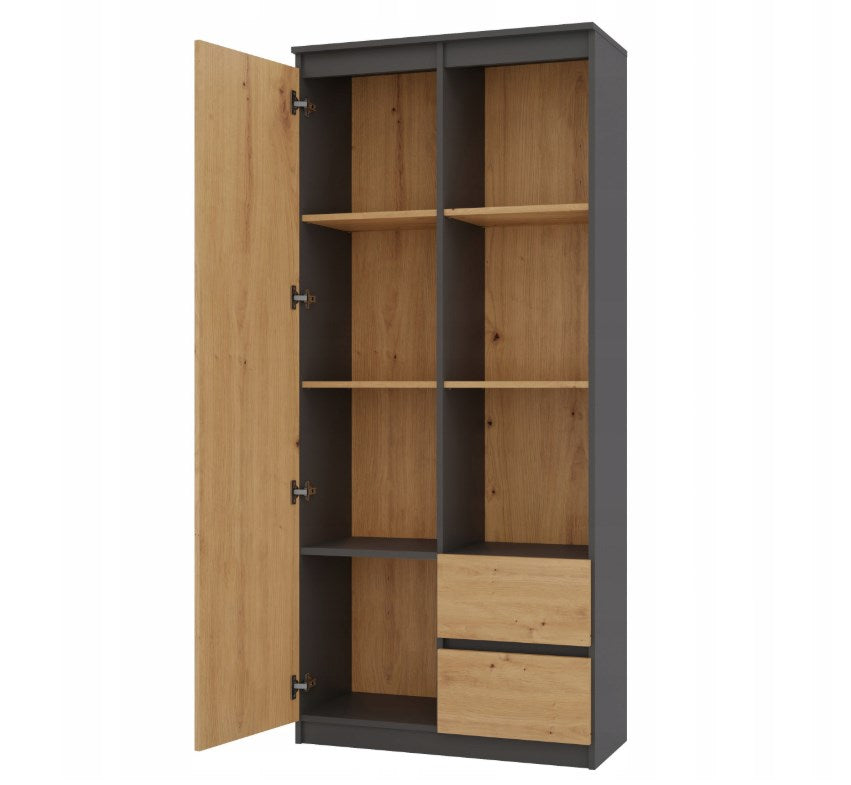 RS-80 BILY Shelving Cabinet Anthracite/Artisan Oak