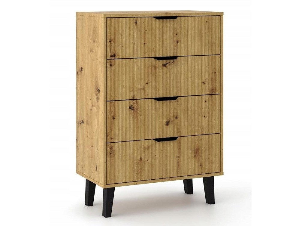 SCANDI 4S Slim Chest of Drawers Artisan Oak