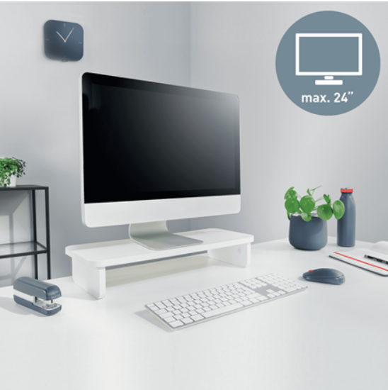 Leitz Flat Screen Desk Mount 61 cm (24") Freestanding White (64340001)