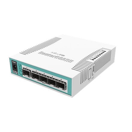 MikroTik Network Switch CRS106-1C-5S, 5 Gigabit Ethernet Ports, PoE, 400 MHz Processor, White