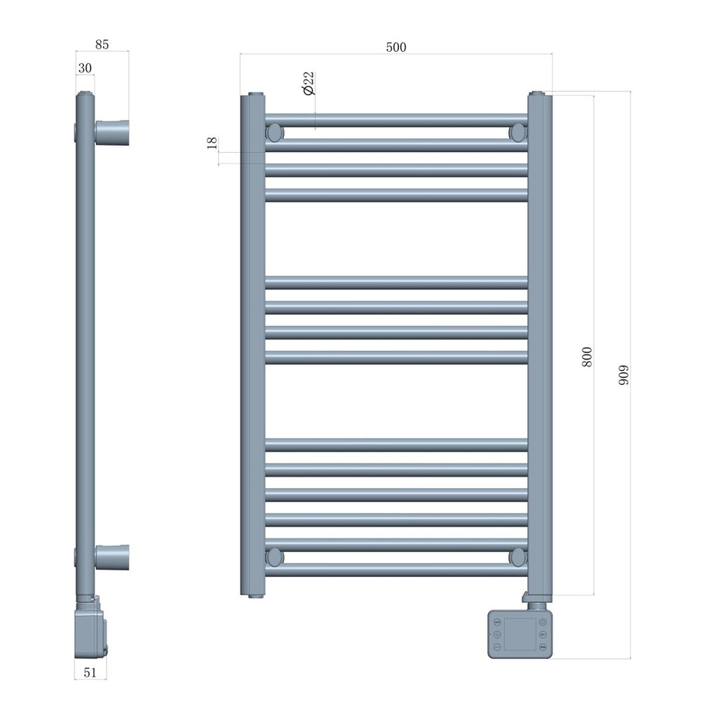 Adler Electric Bathroom Heater AD 7824 LED White