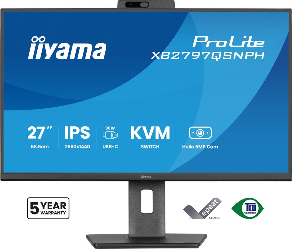 iiyama ProLite XB2797QSNPH-B1 Computer Monitor 27" 2560 x 1440 Quad HD Black