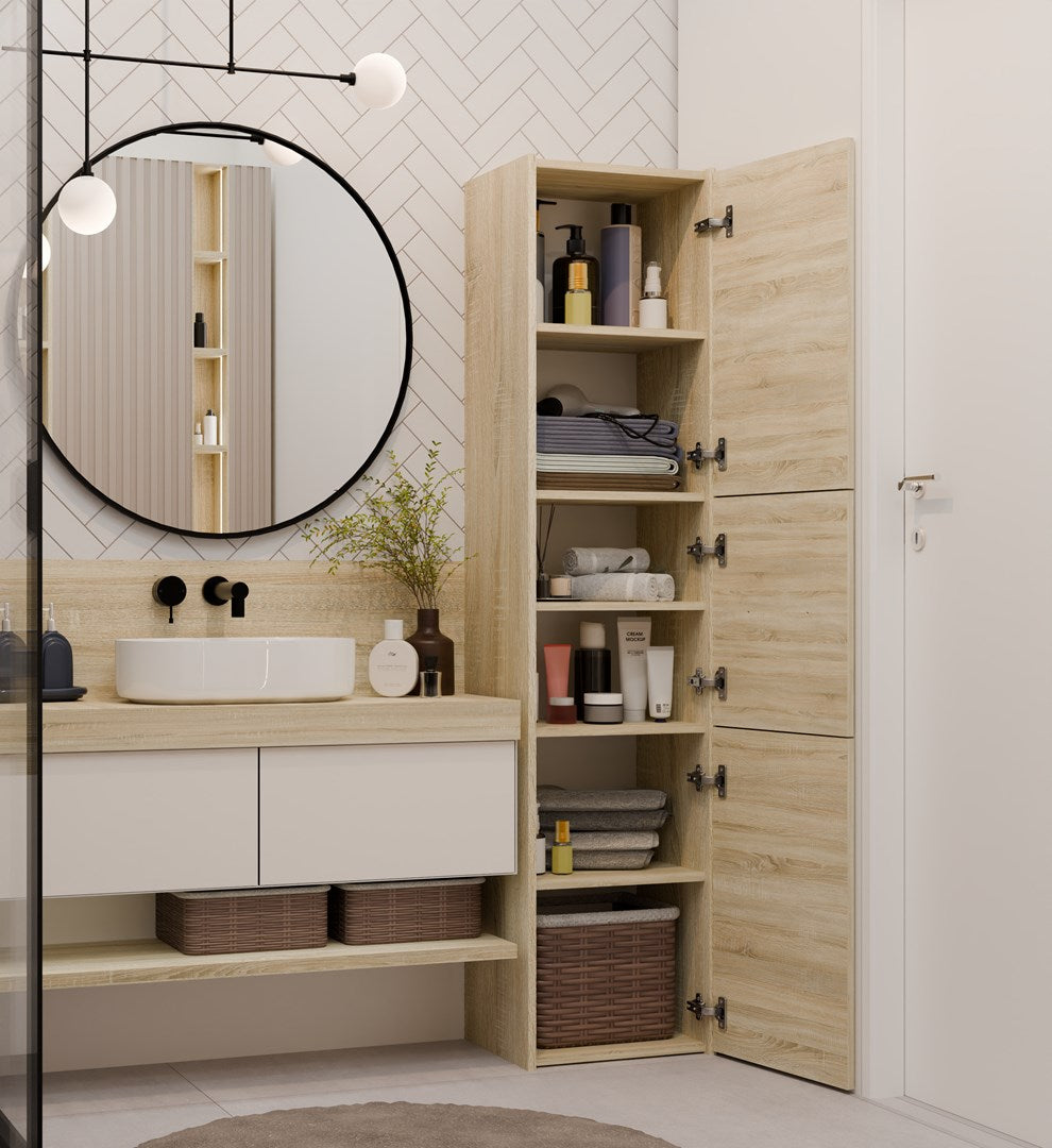 Topeshop S43 SONOMA Bathroom Storage Cabinet Oak