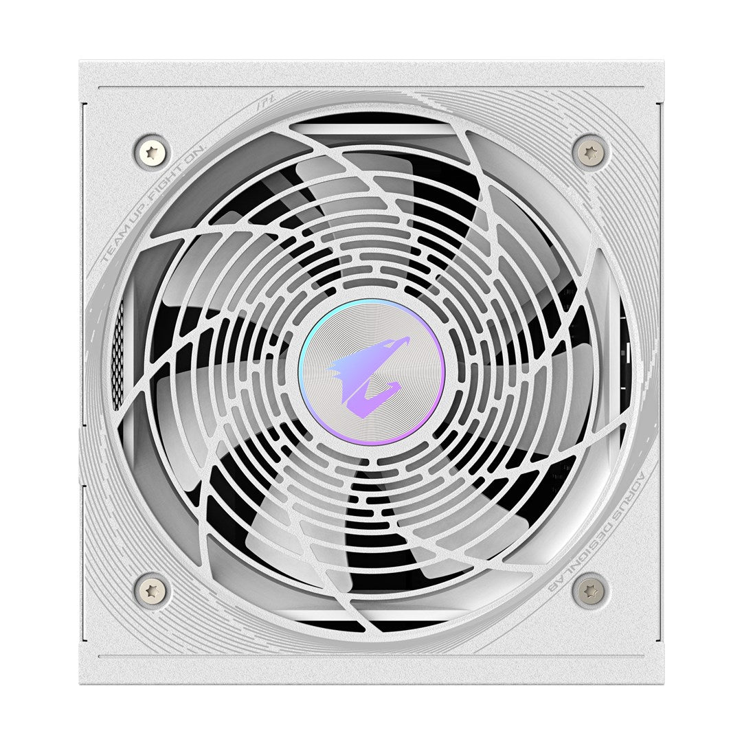 GIGABYTE AORUS ELITE P1000W ICE Power Supply Unit - PCIe 5.0  80 PLUS Platinum  Fully modular design  120mm Fan  ATX 3.0 compatible  EU Plug